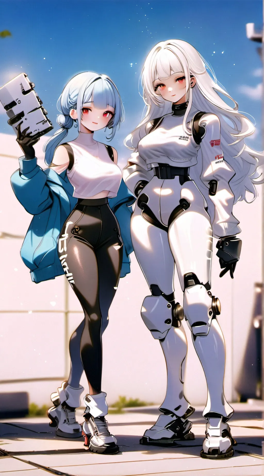 ai character: yari n yusu robot  background
