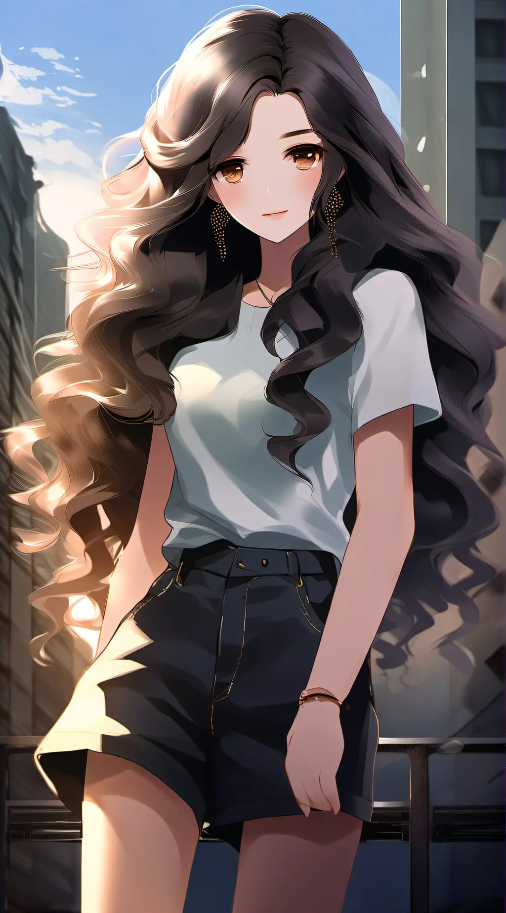 ai character: Kim Sparkle background