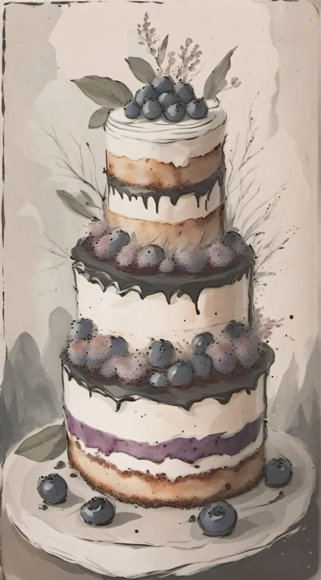 ai character: blueberries  background