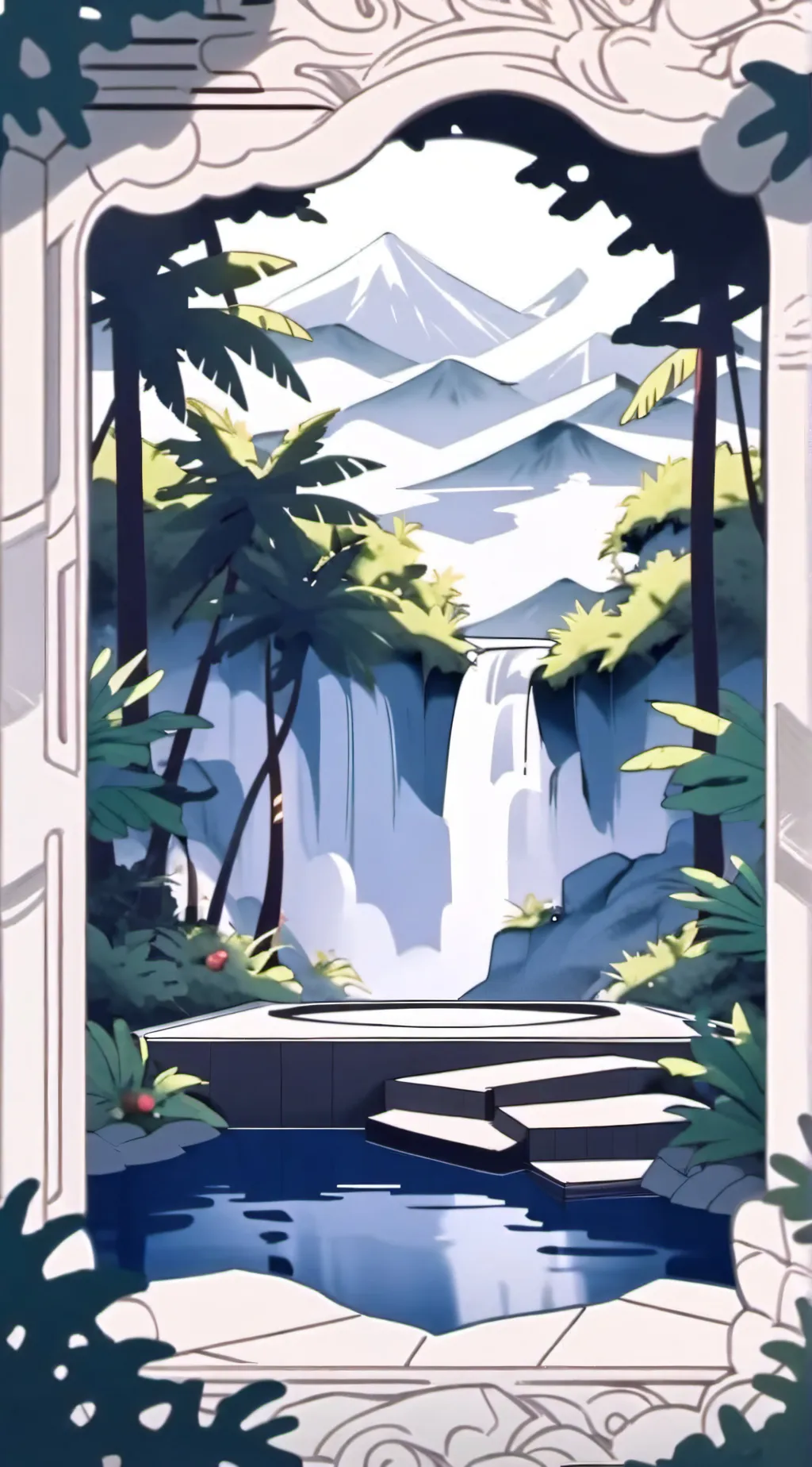ai character: ~MHA Pool Party~ background