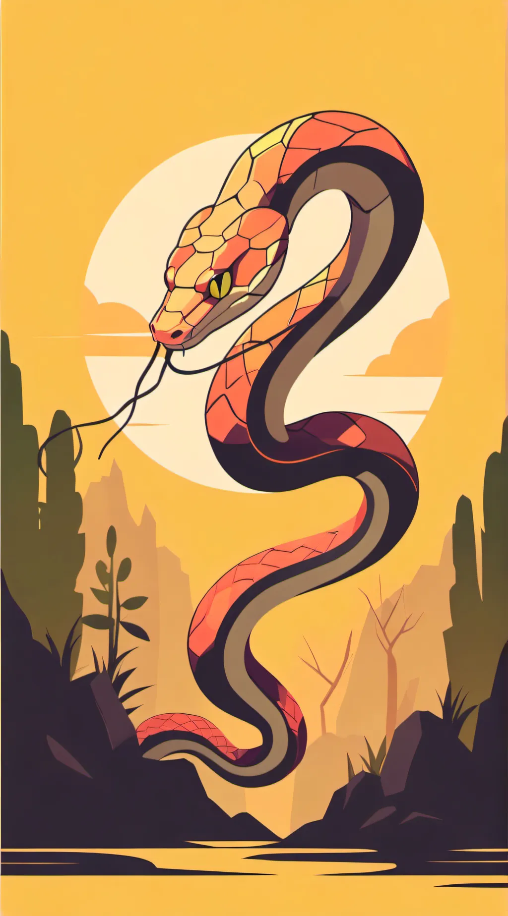 ai character: Snake background