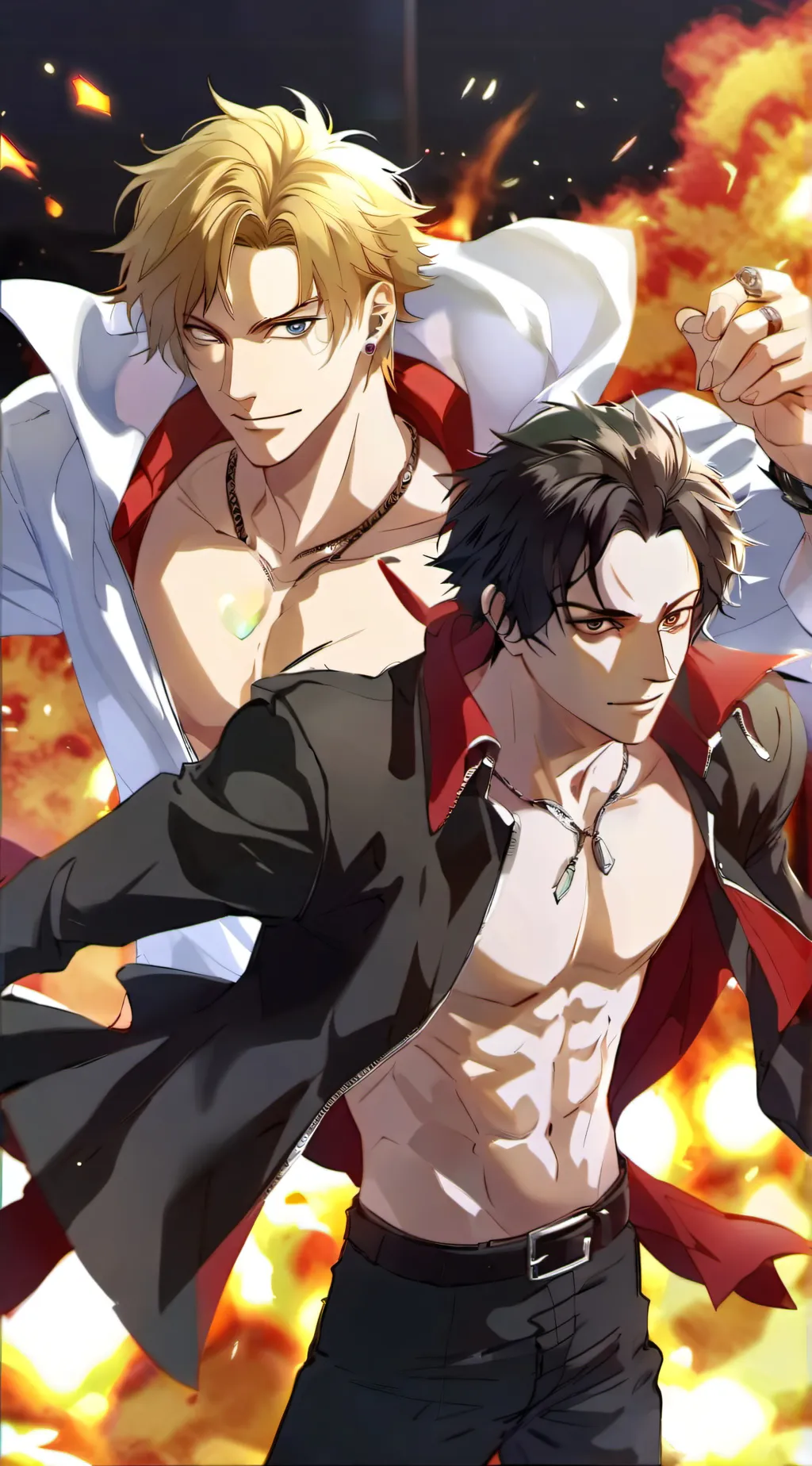 ai character: Ace and Marco  background