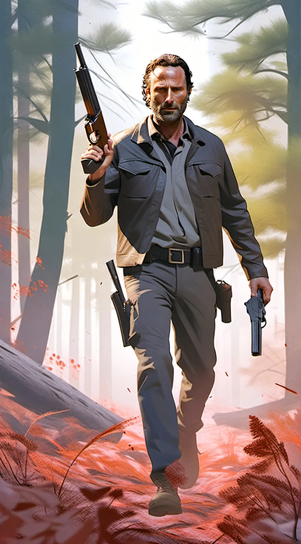 ai character: Rick grimes  background