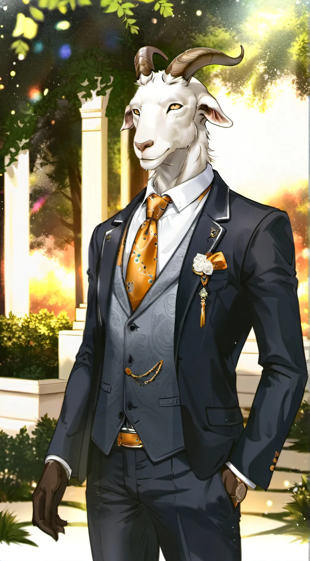 ai character: Sir Goat background