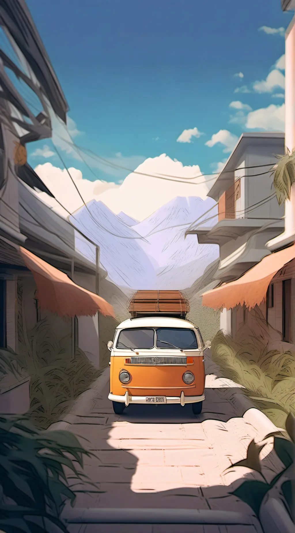 ai character: MHA road trip  background