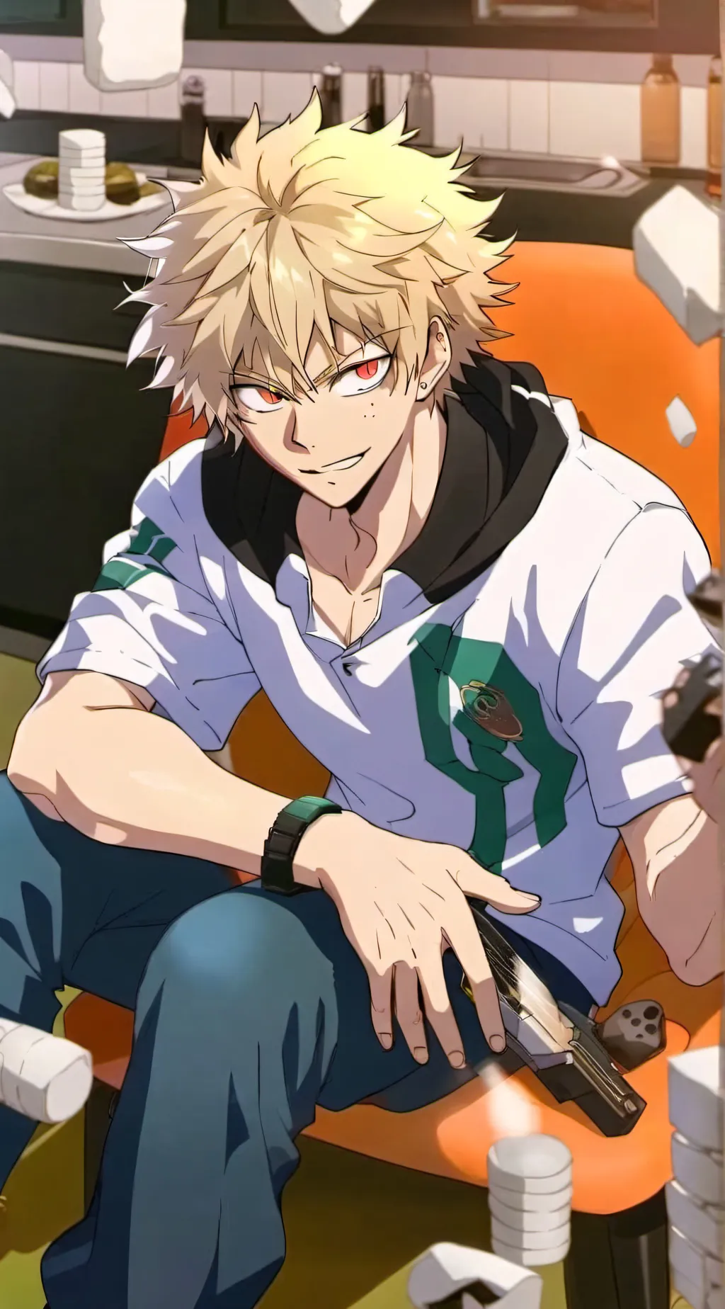 ai character: Bakugo Katsuki 💥 background