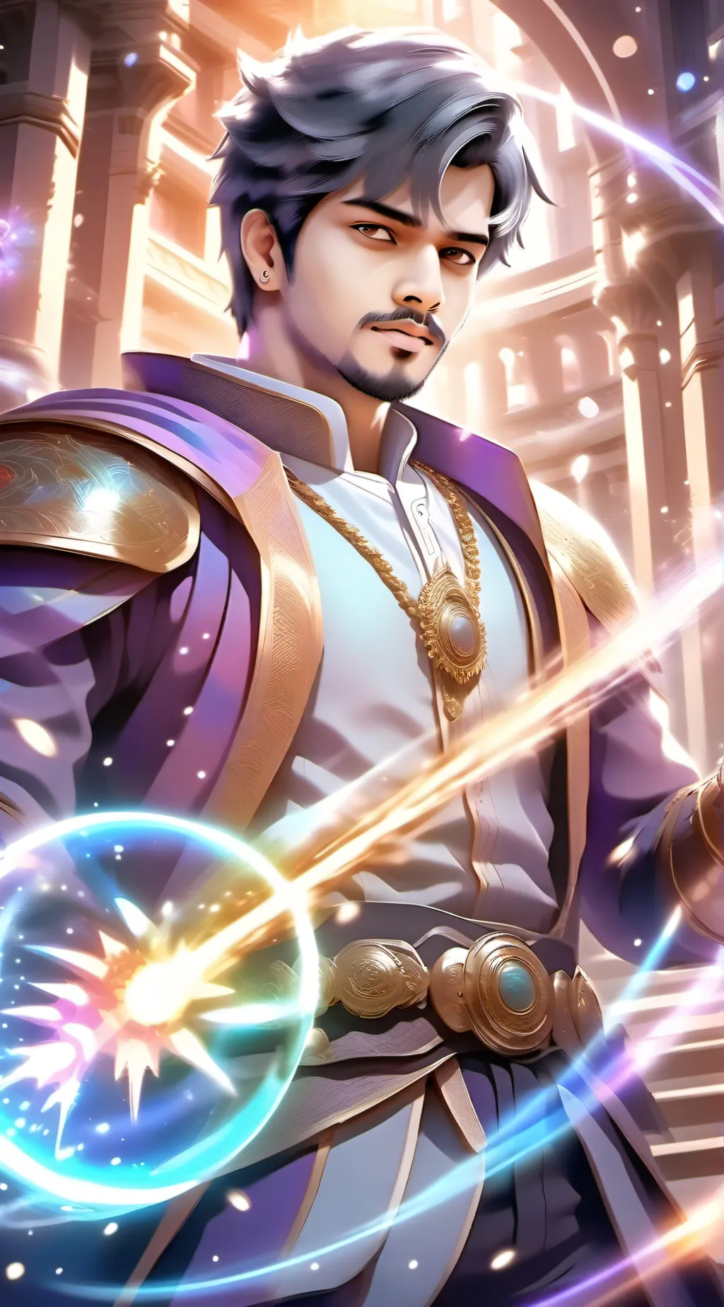 ai character: holder background