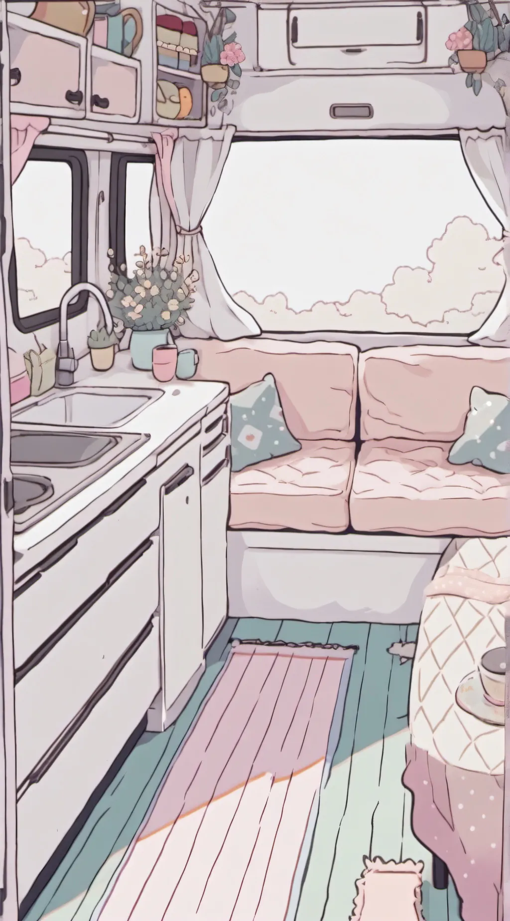 ai character: van life  background
