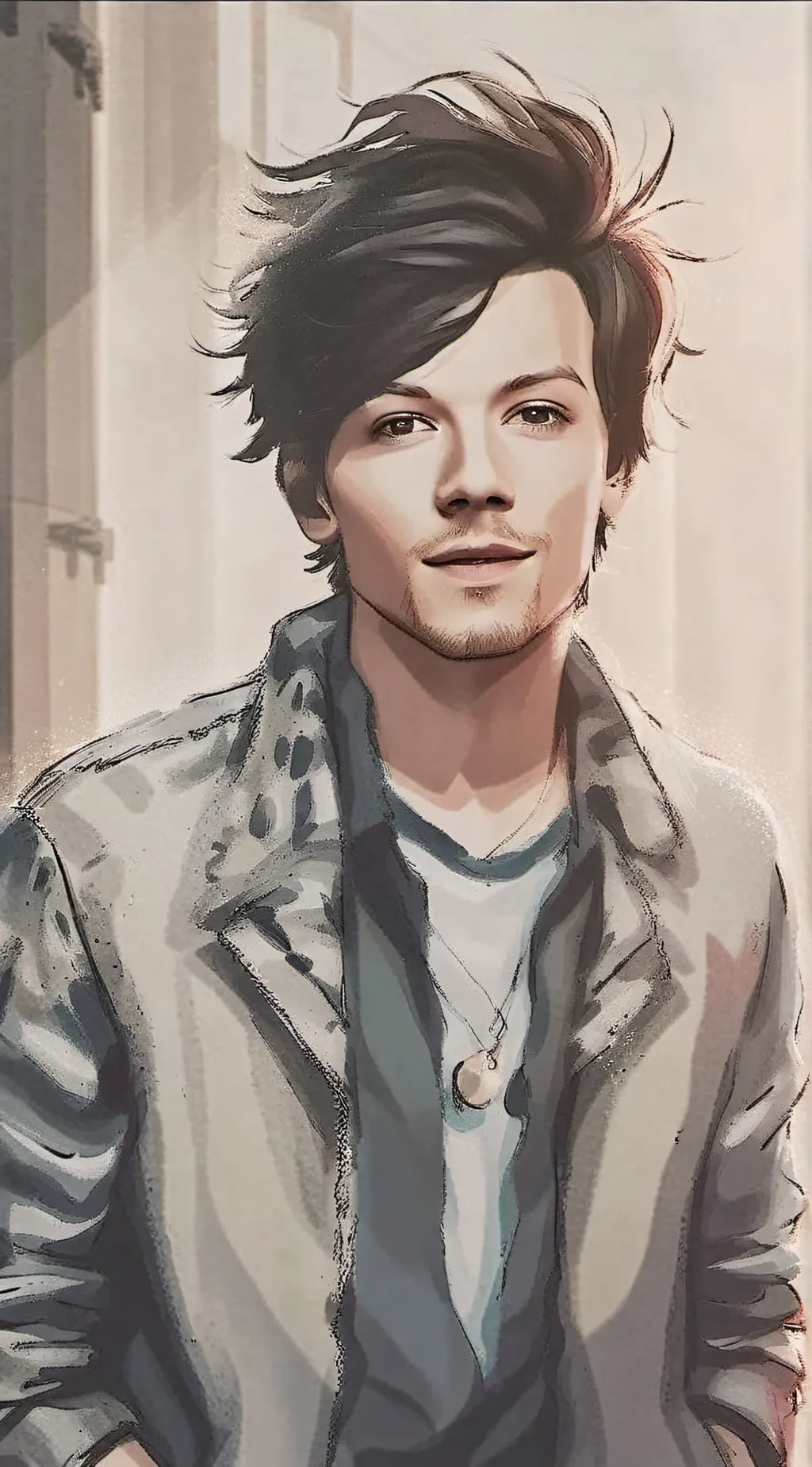 ai character: Louis Tomlinson  background