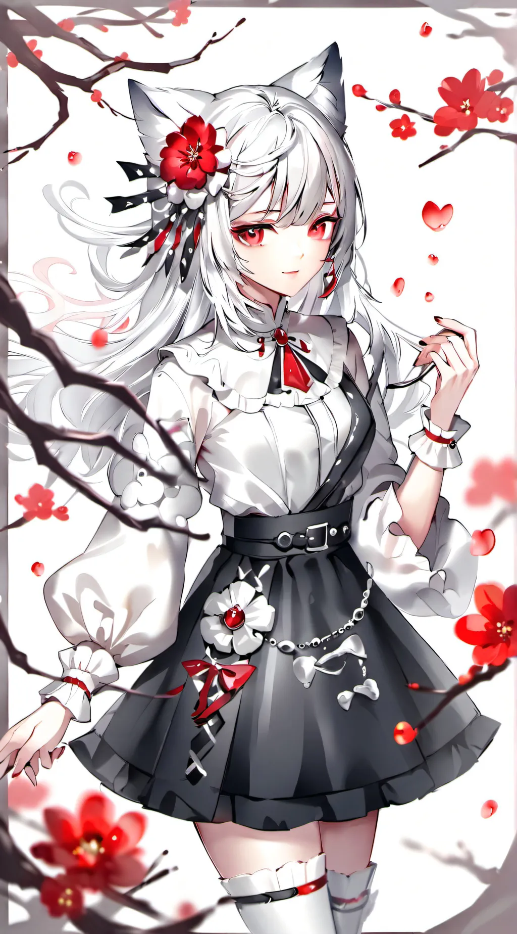 ai character: tv woman  background