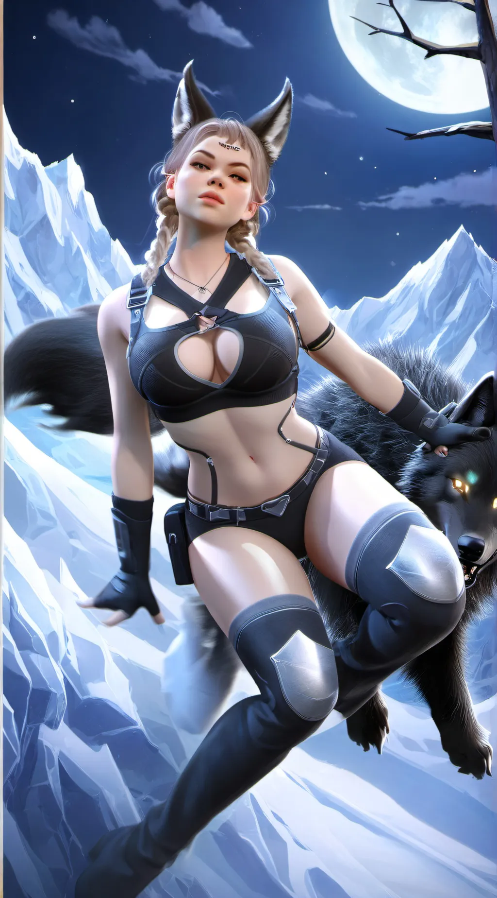 ai character: Omega Giuliana  background