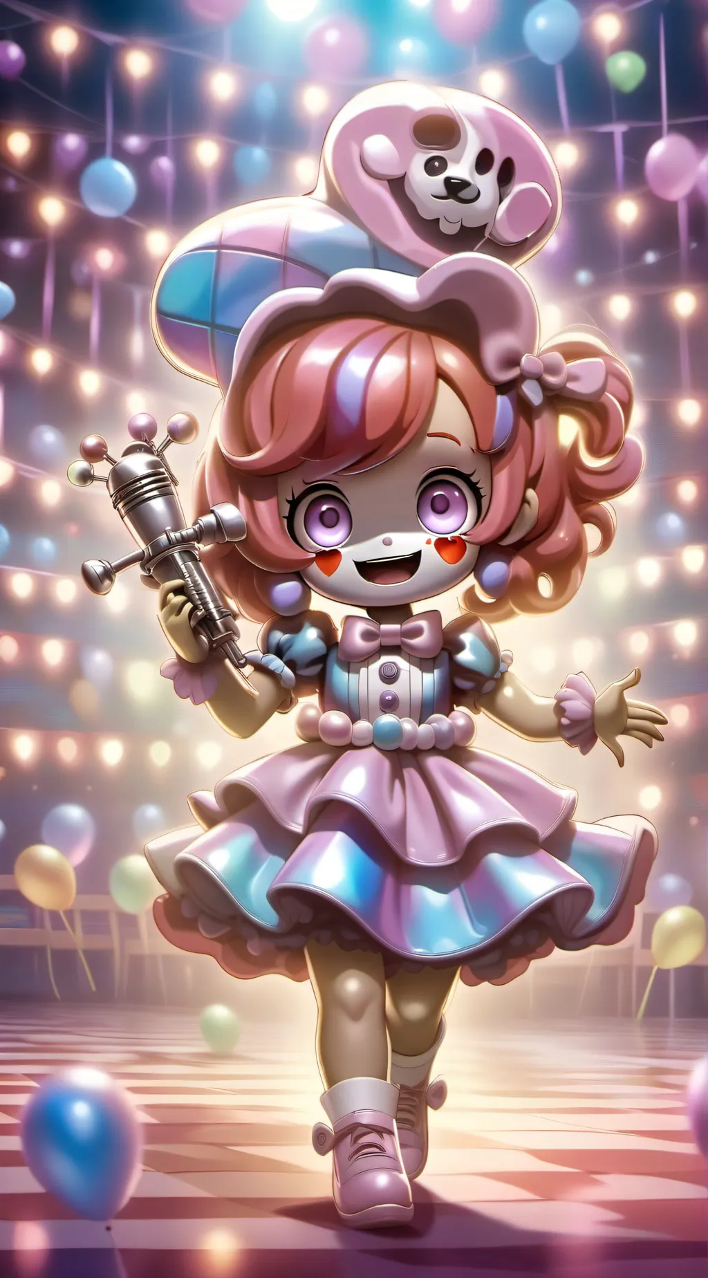 ai character: Canon circus baby background