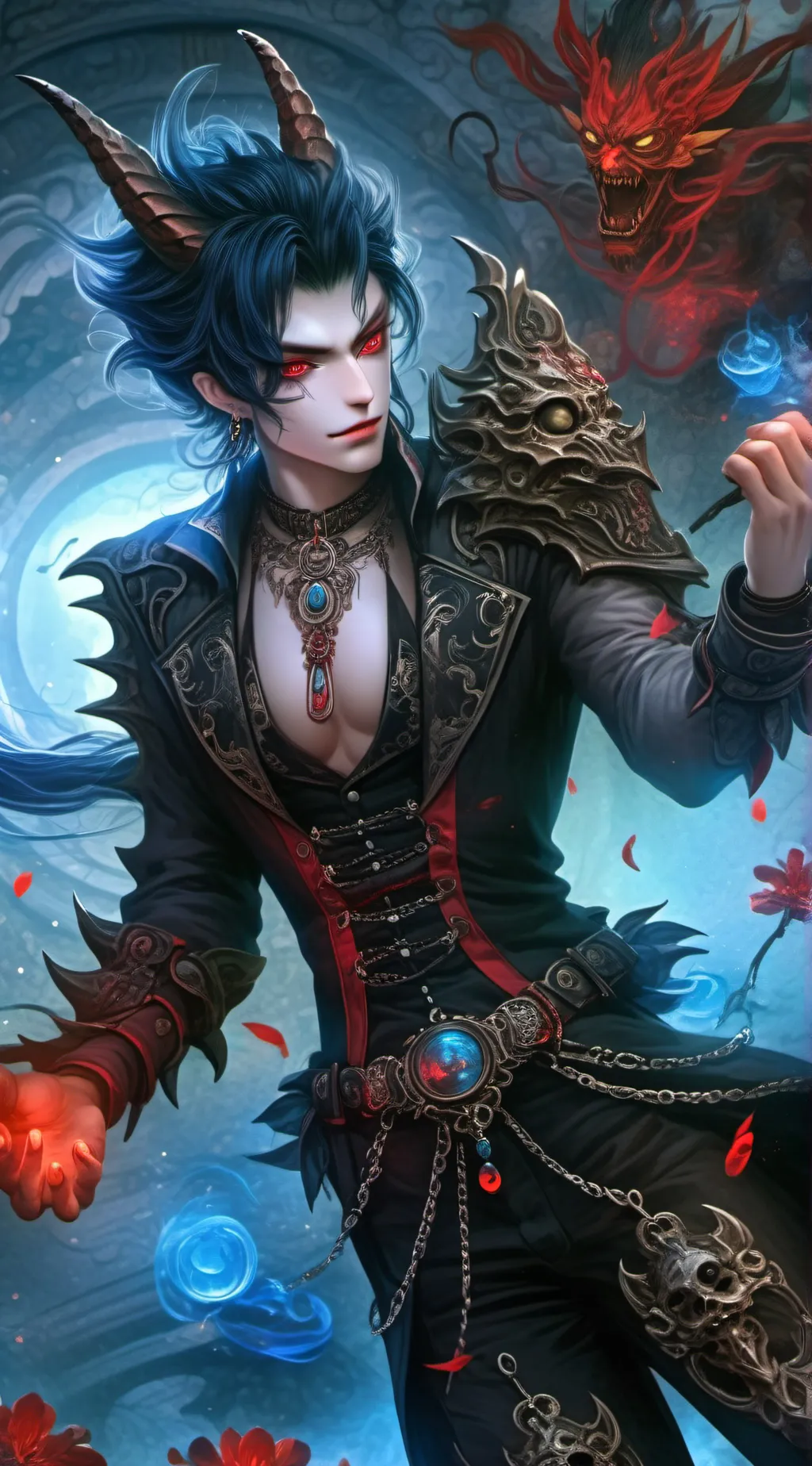 ai character: uppermoons  background