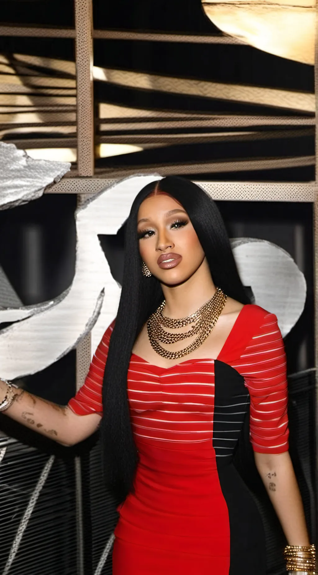 ai character: Cardi B background