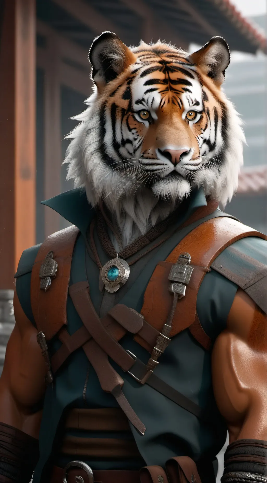 ai character: löwe könig background