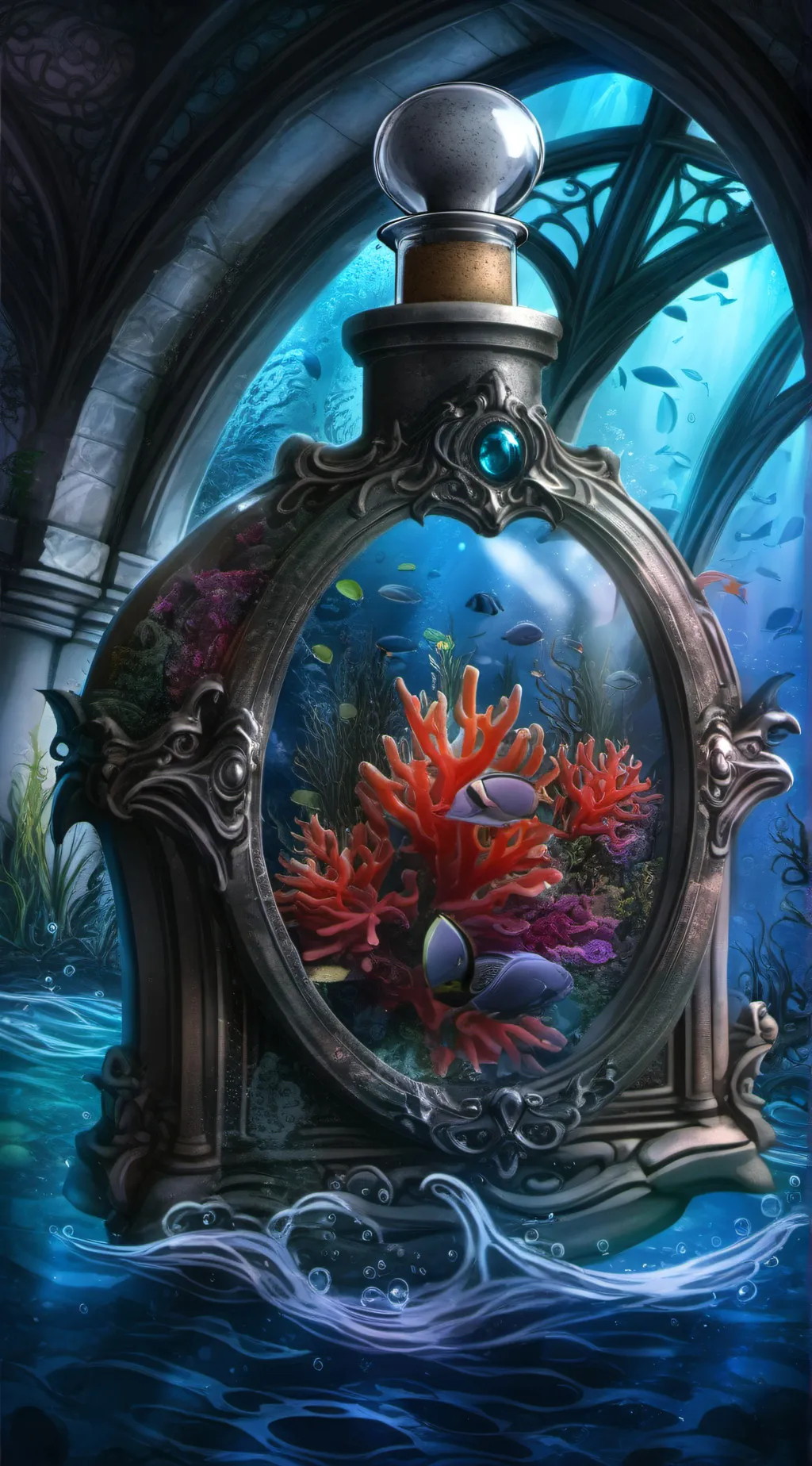 ai character: Sea Bottle background