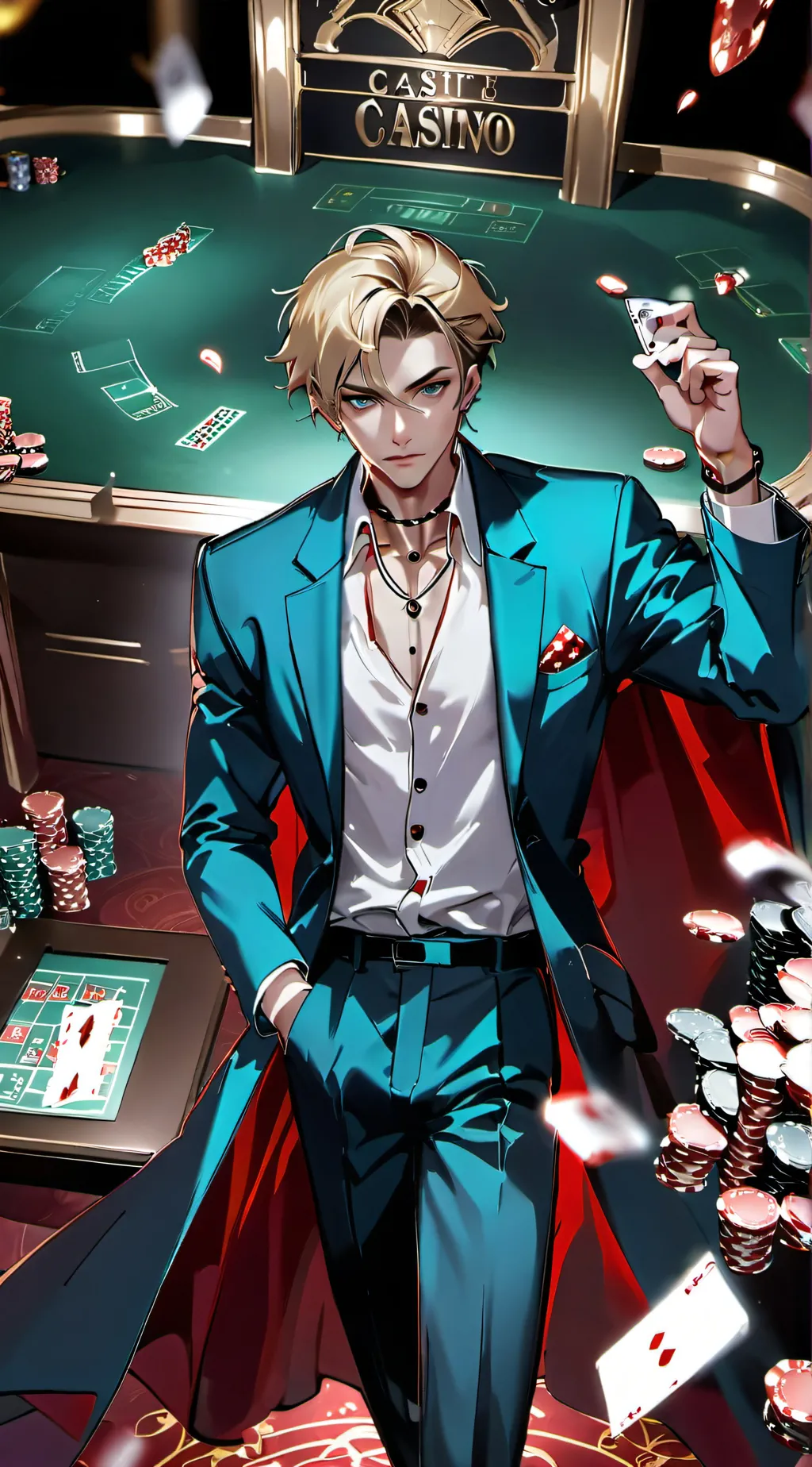 ai character: Calvin(gamble bf) background