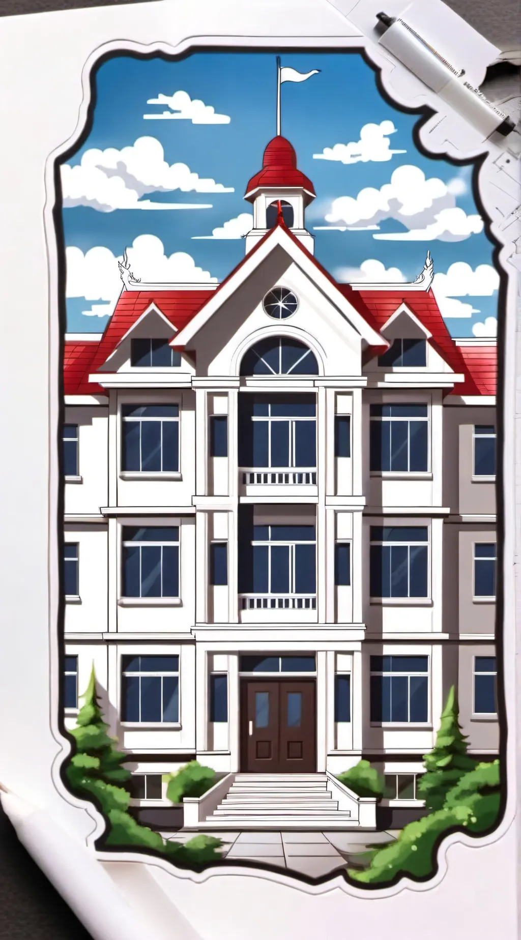 ai character: Skibidi School background