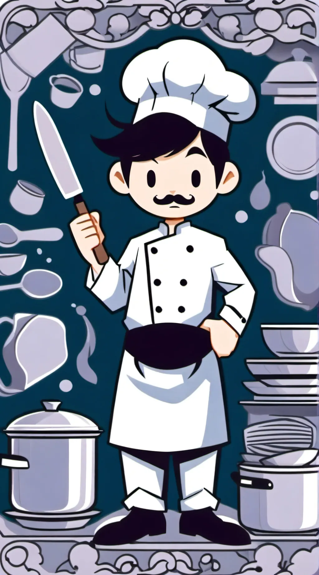 ai character: Croissant background
