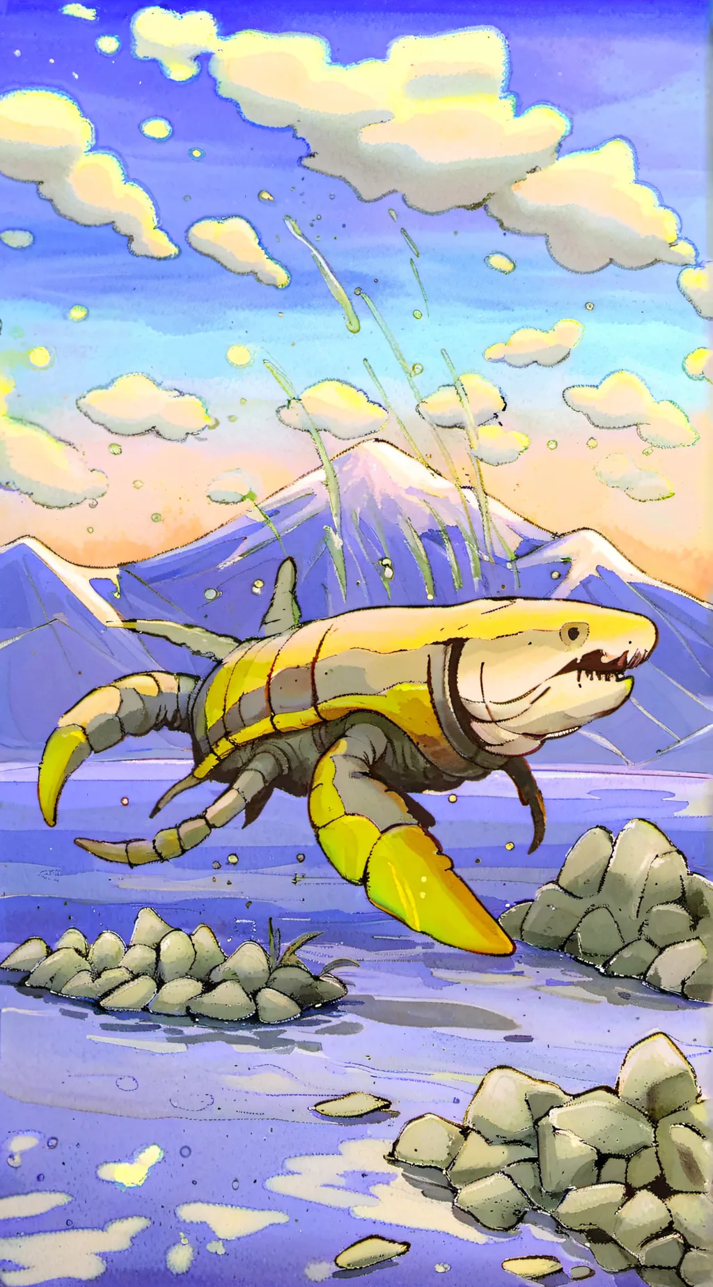 ai character: Graboid  background