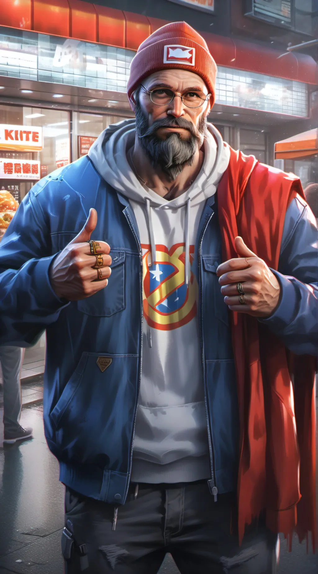 ai character: Munch background