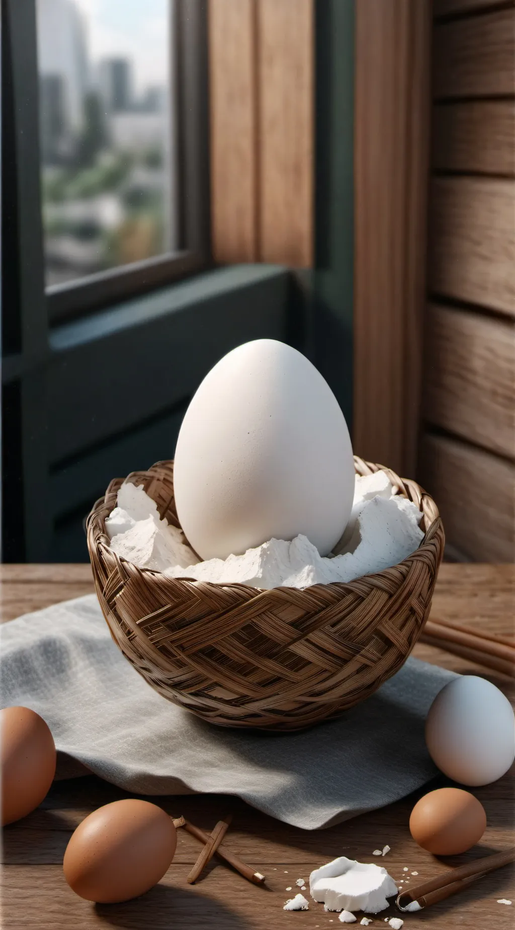 ai character: EGG background