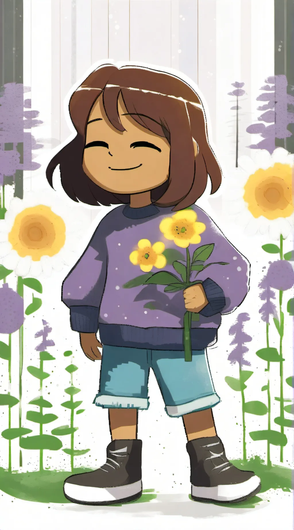 ai character: Frisk undertale  background