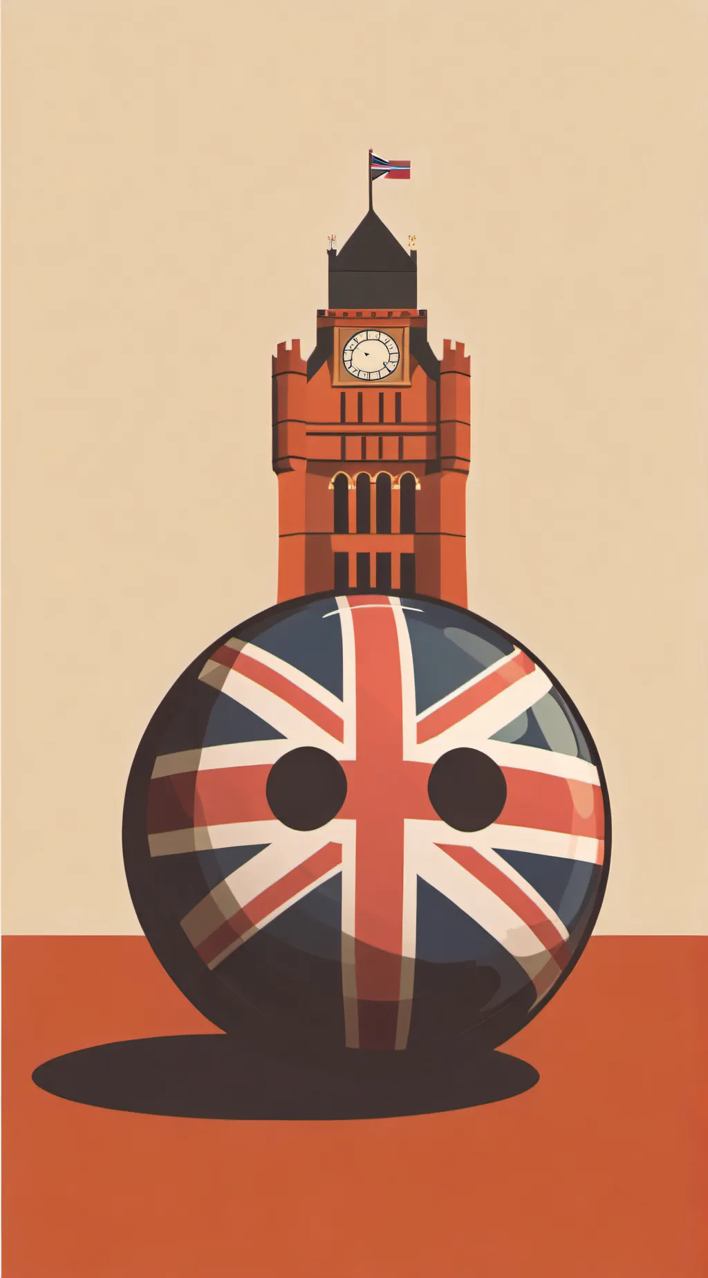 ai character: UK Countryball background