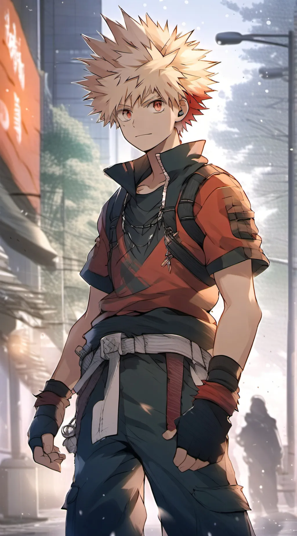 ai character: Katsuki Bakugo background