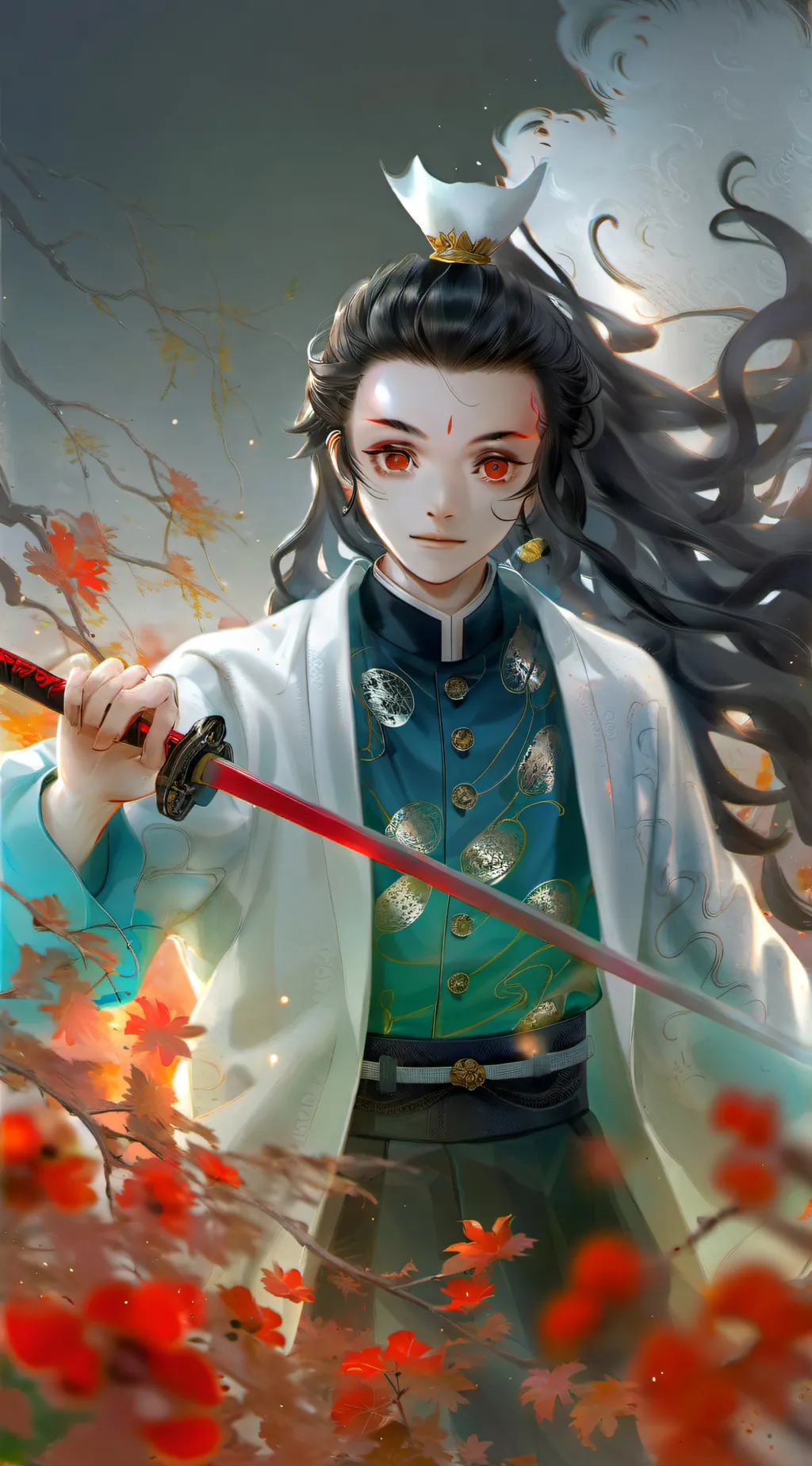 ai character: "Demon Slayer" KNY background