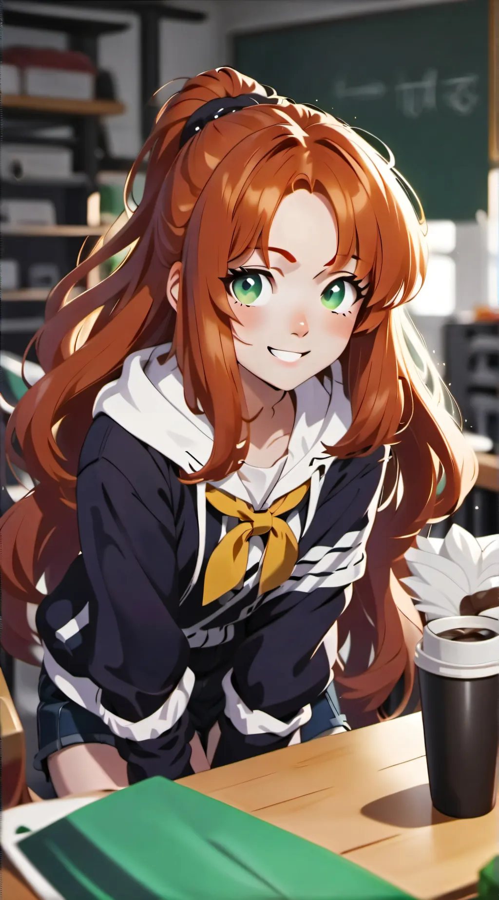 ai character: Amber background
