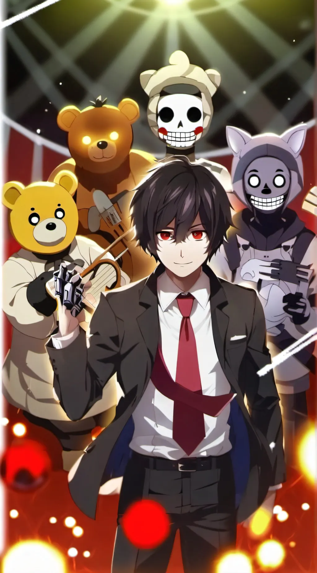 ai character: MHA+FNAF background
