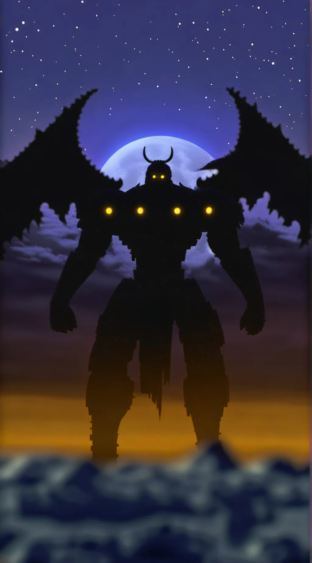 ai character: MONOLITH VM background