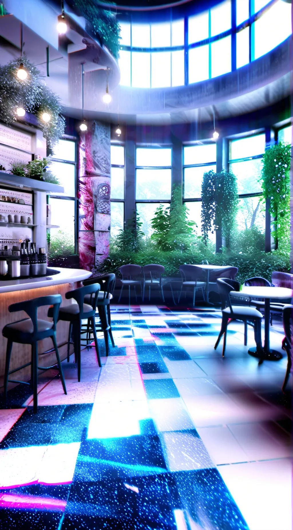 ai character: The Celestial Cafe background