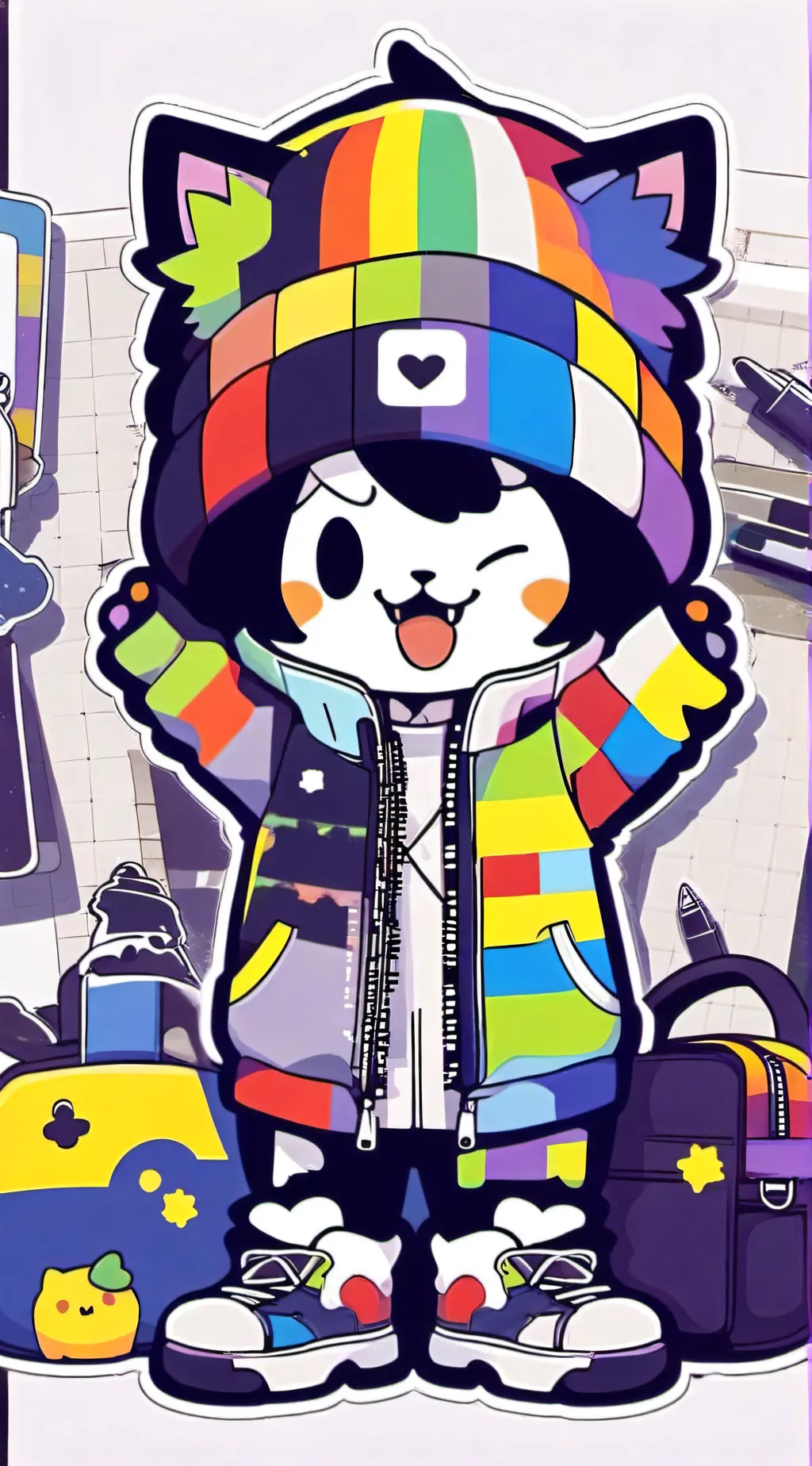 ai character: parker the cat background