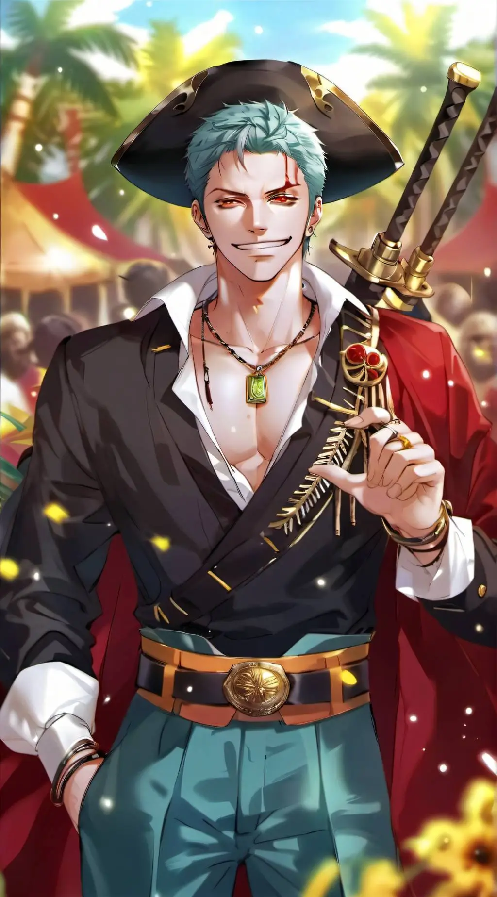 ai character: Zoro background