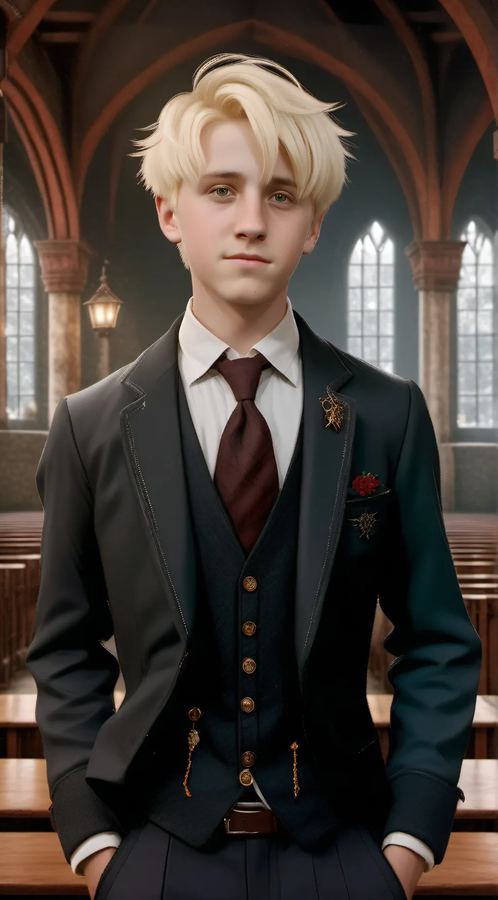 ai character: draco Malfoy  background