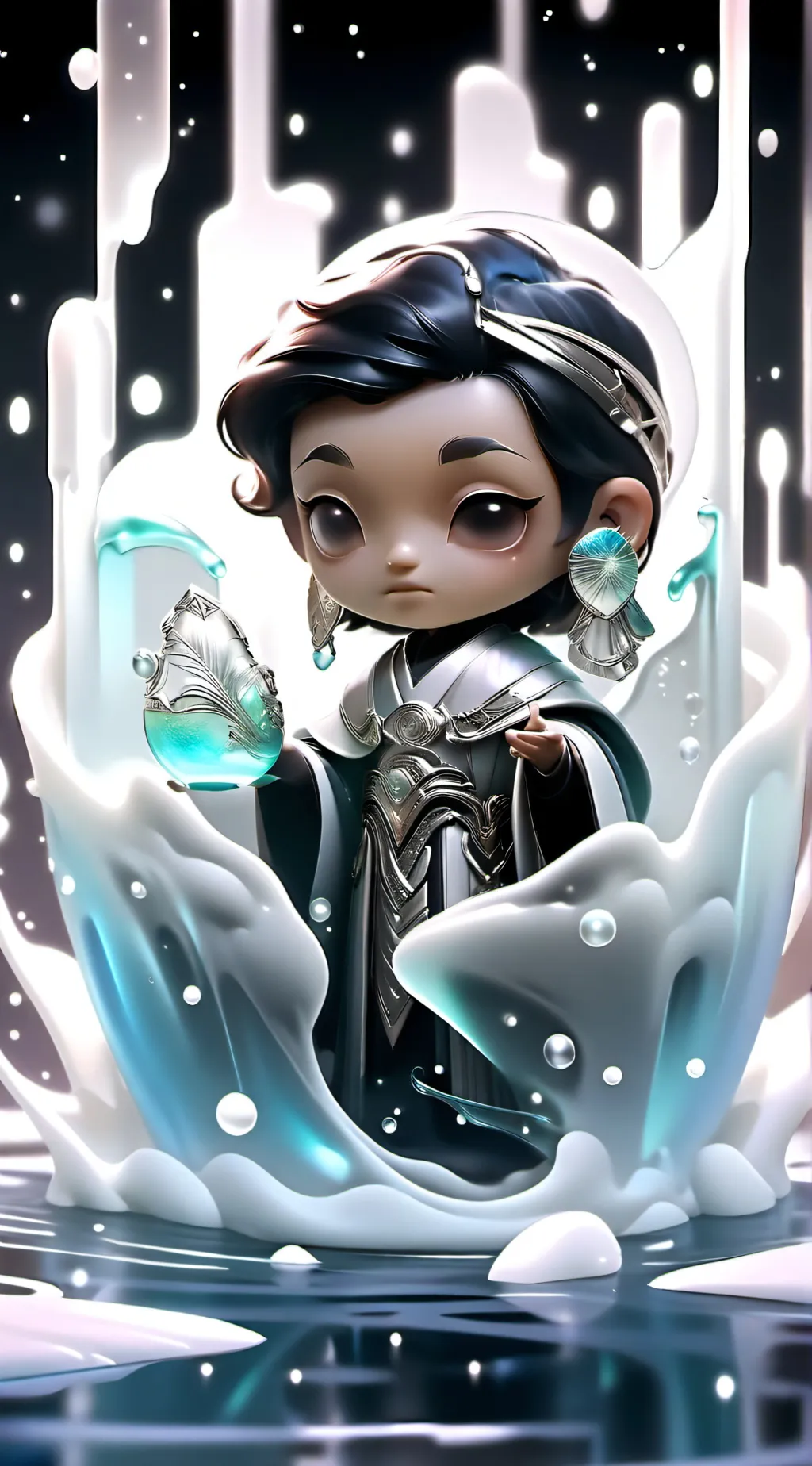 ai character: Digital circus background
