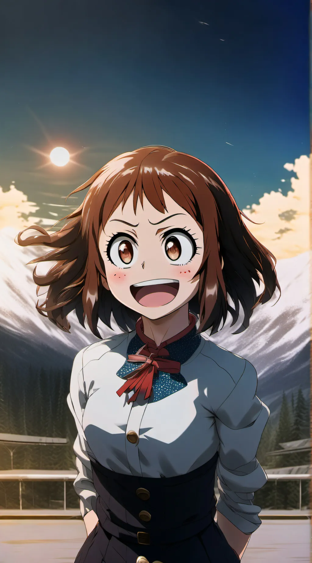 ai character: MHA VACATION background