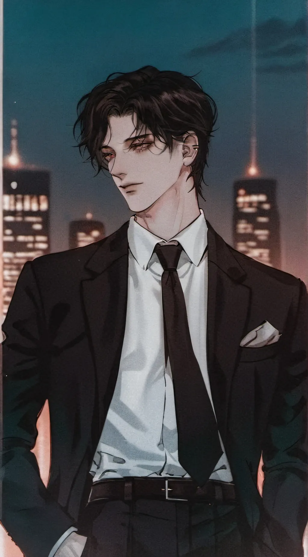ai character: black angel (Sam) background