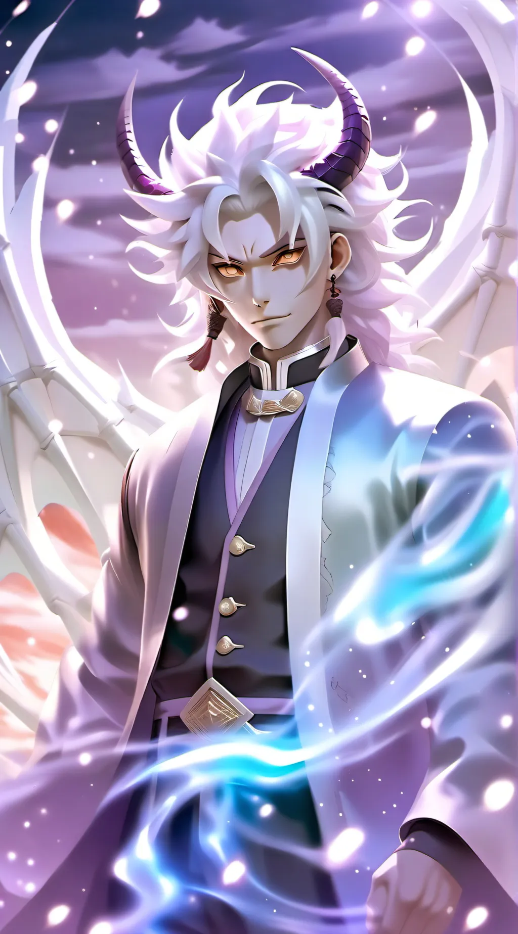 ai character: Bakugo and sanemi background