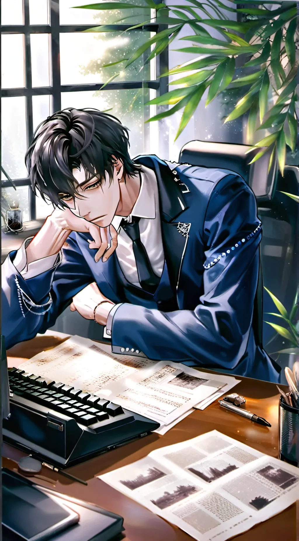 ai character: AARON 🐉🍷 background