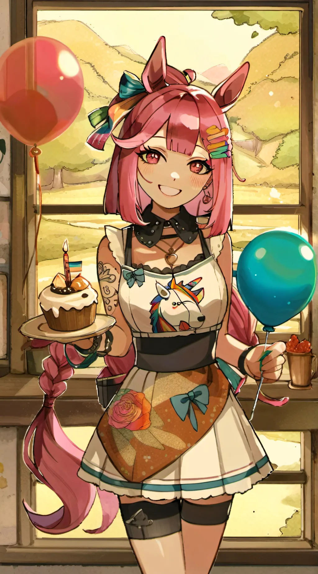 ai character: Pinky pie background
