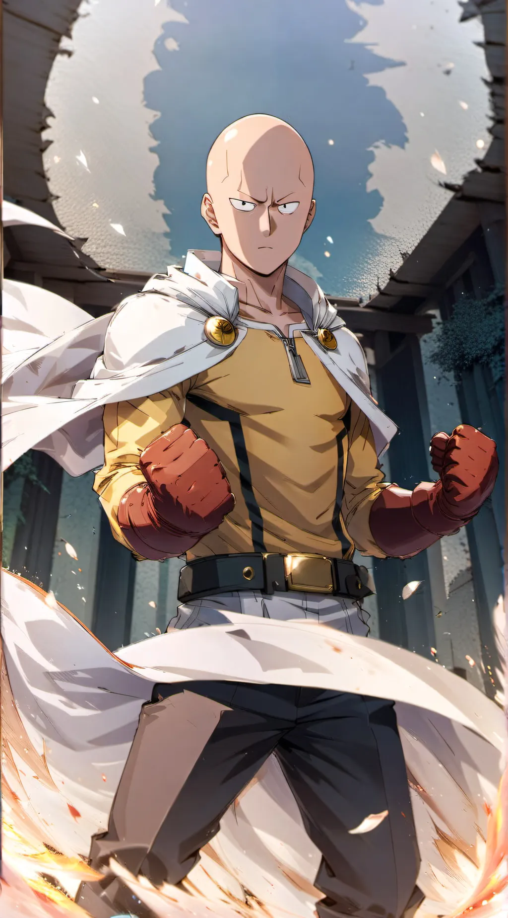 ai character: Saitama background