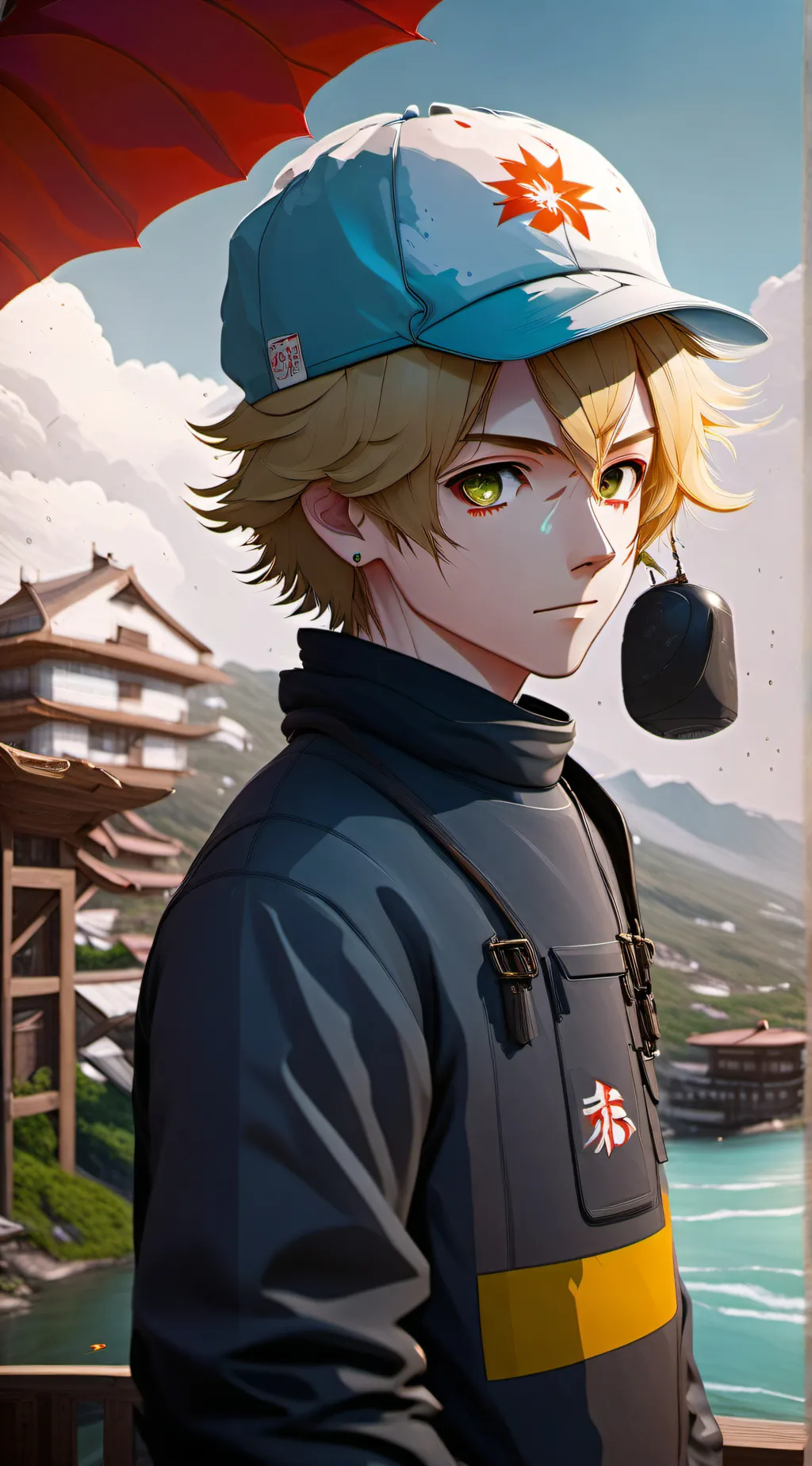 ai character: denki kaminari  background