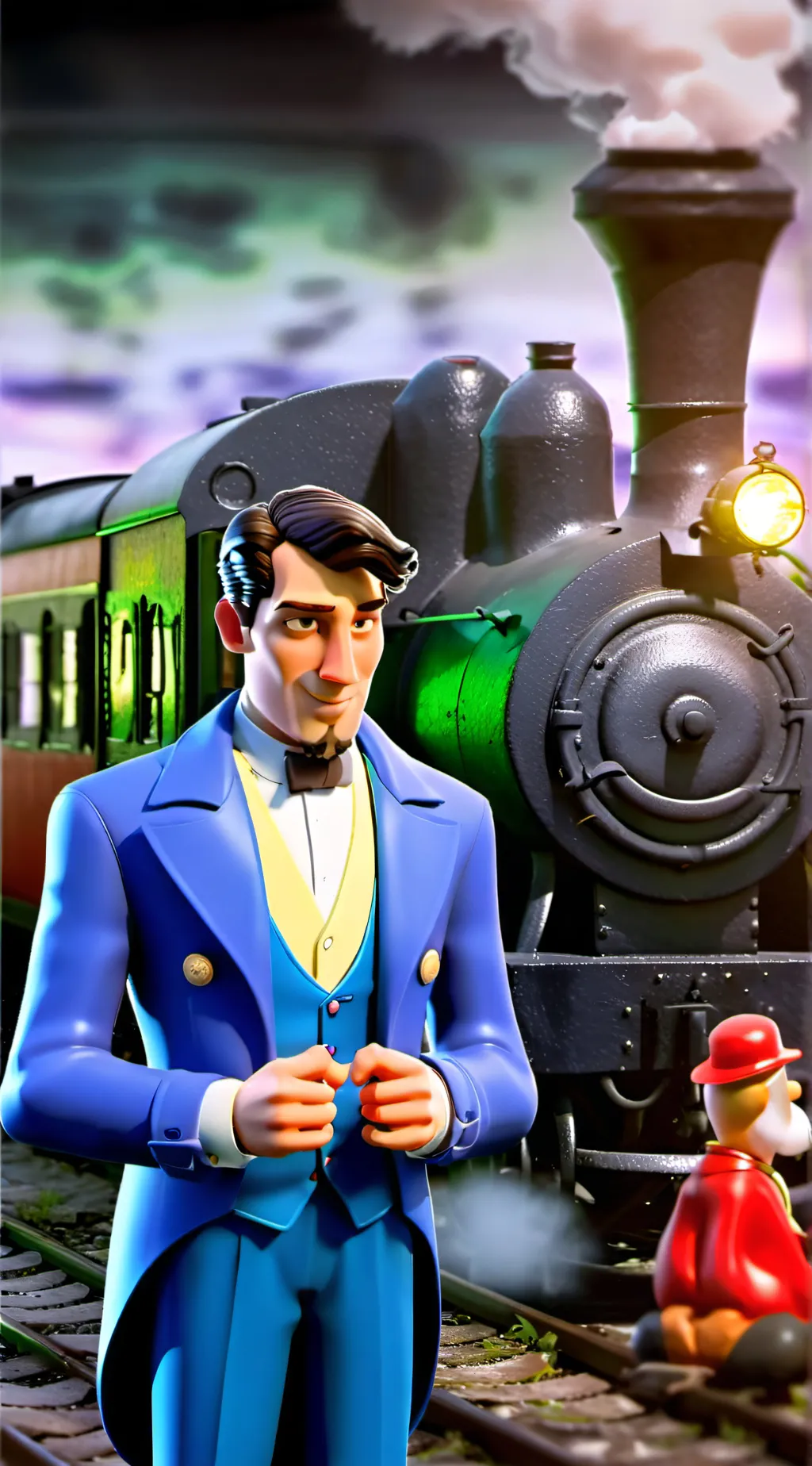 ai character: BRITHIS GENTLEMEN  background
