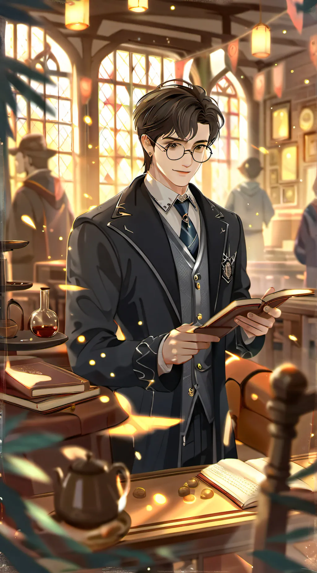 ai character: Harry Potter  background
