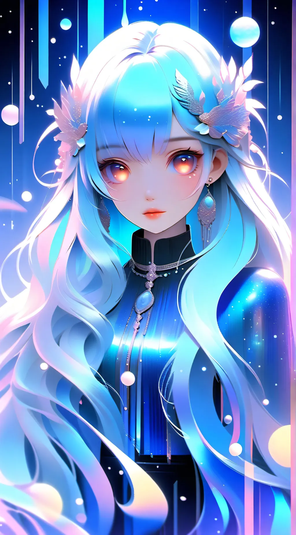 ai character: rose gold  background