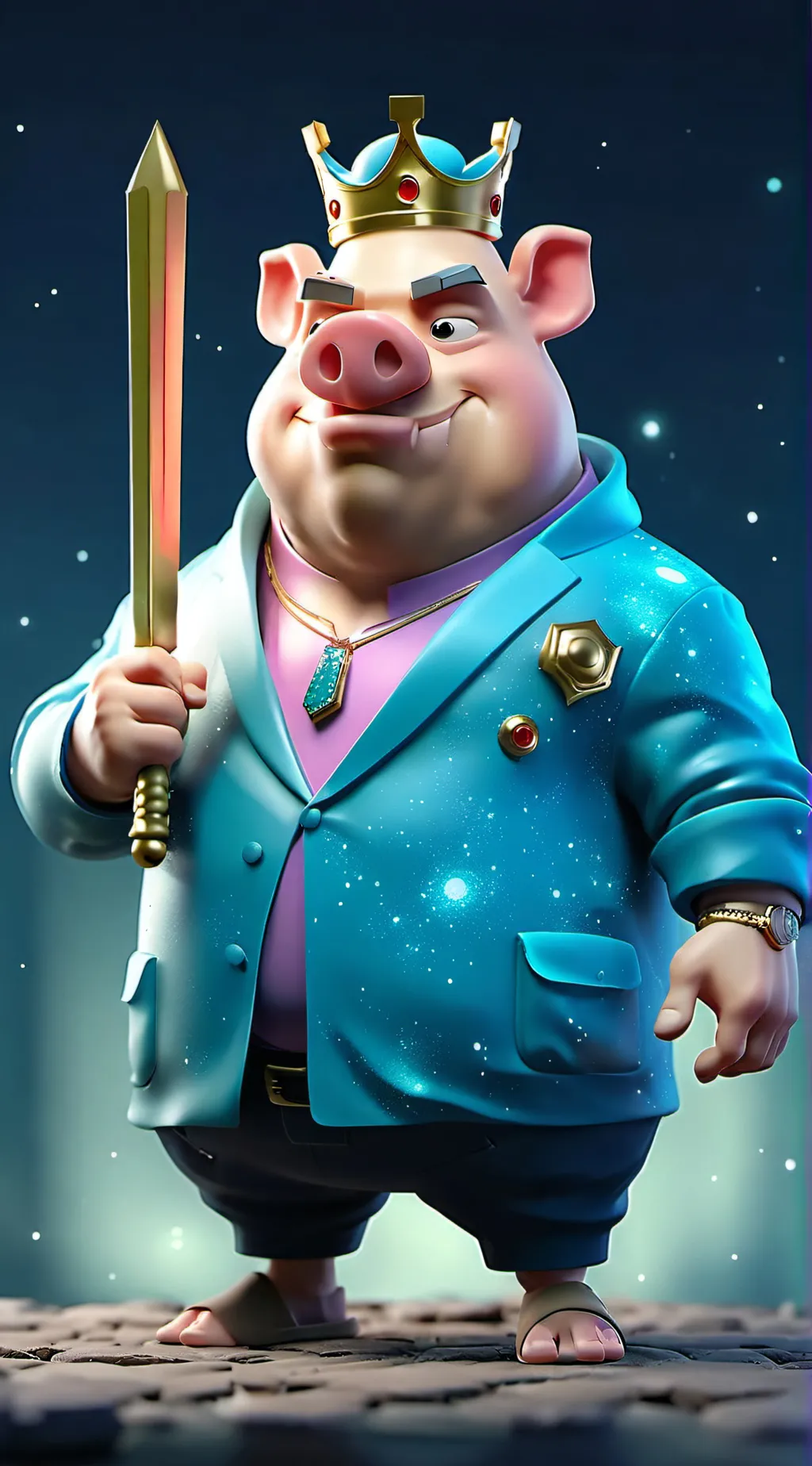 ai character: oinkykingoinky background