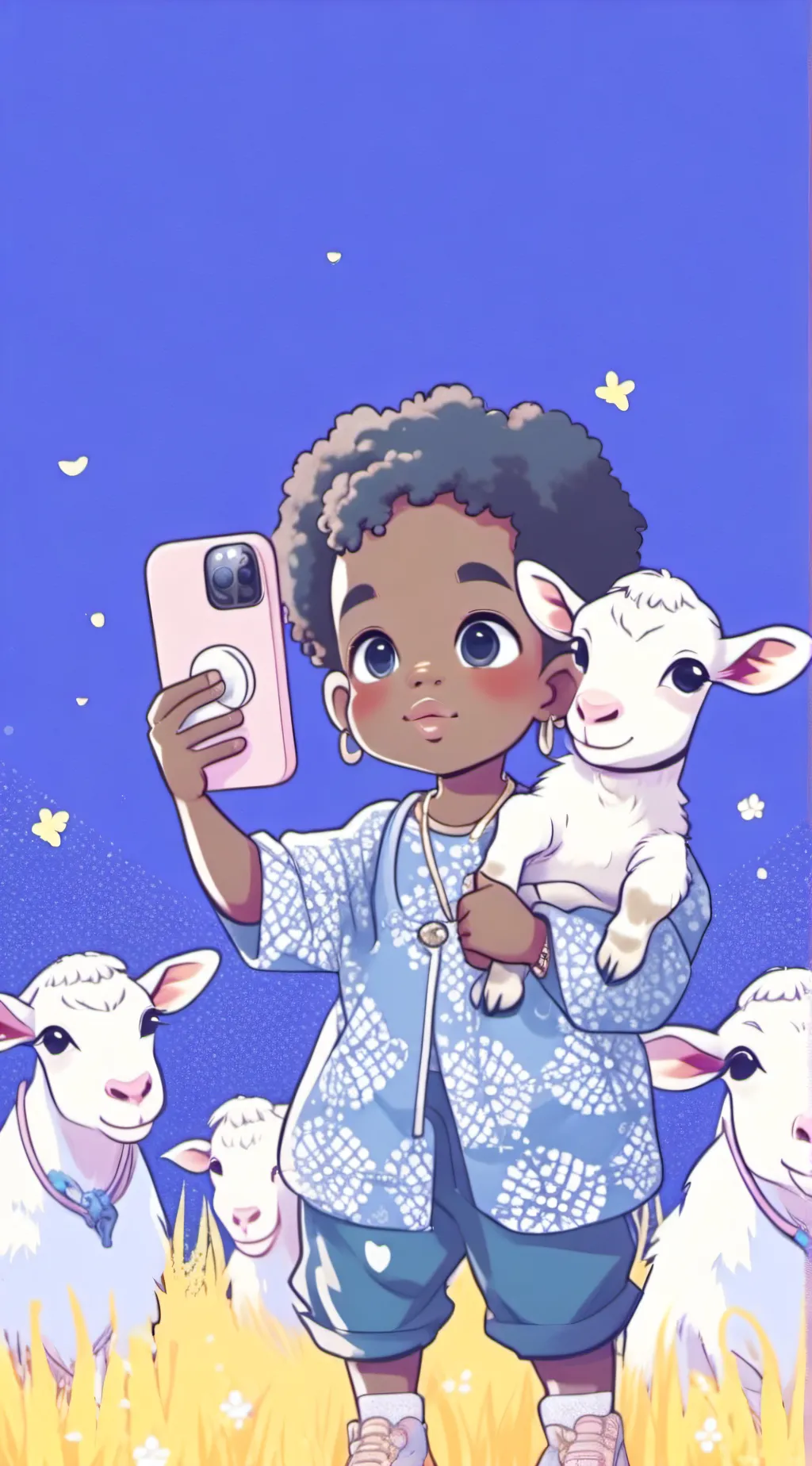ai character: Im in the clouds:) background